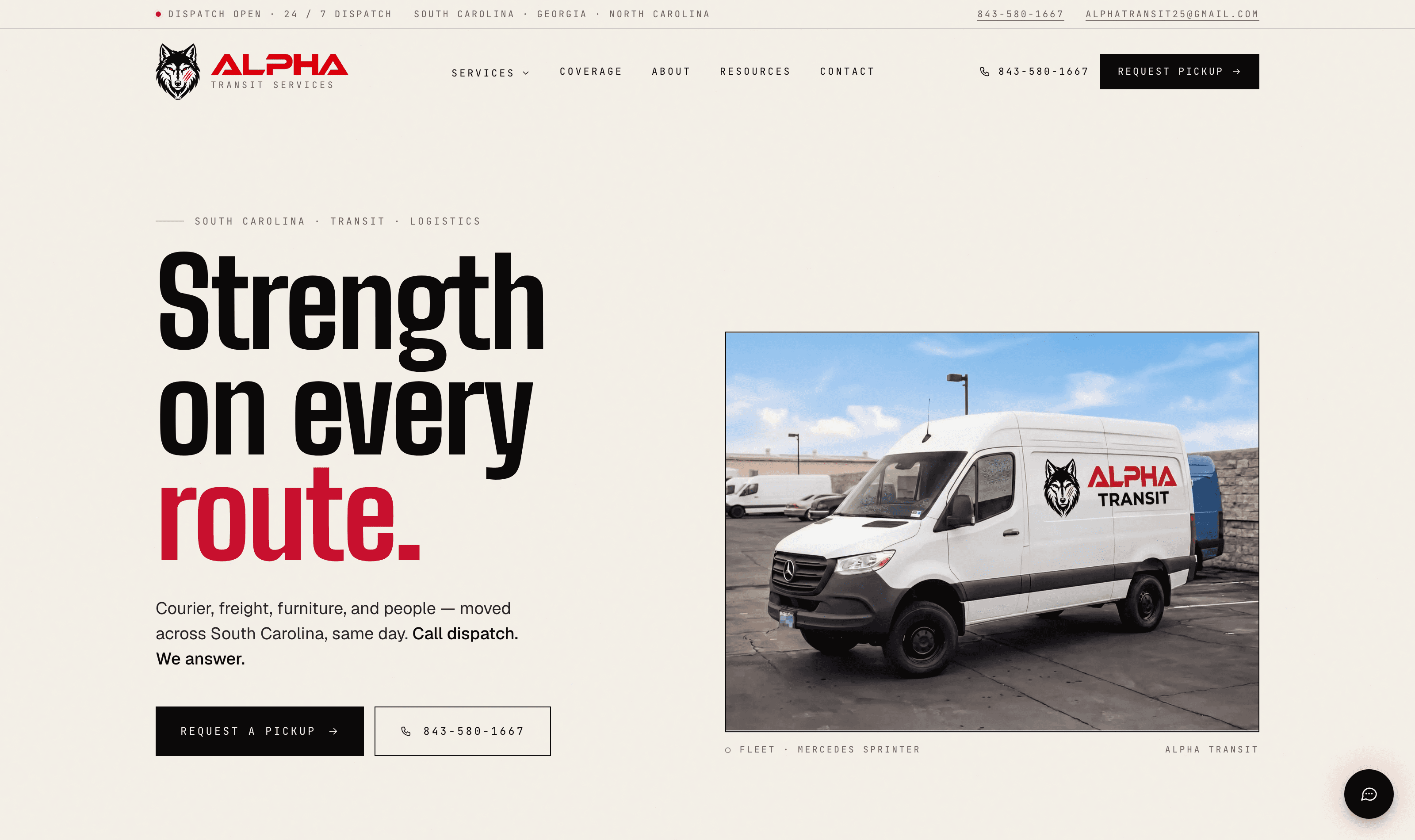 Alpha Transit Services homepage