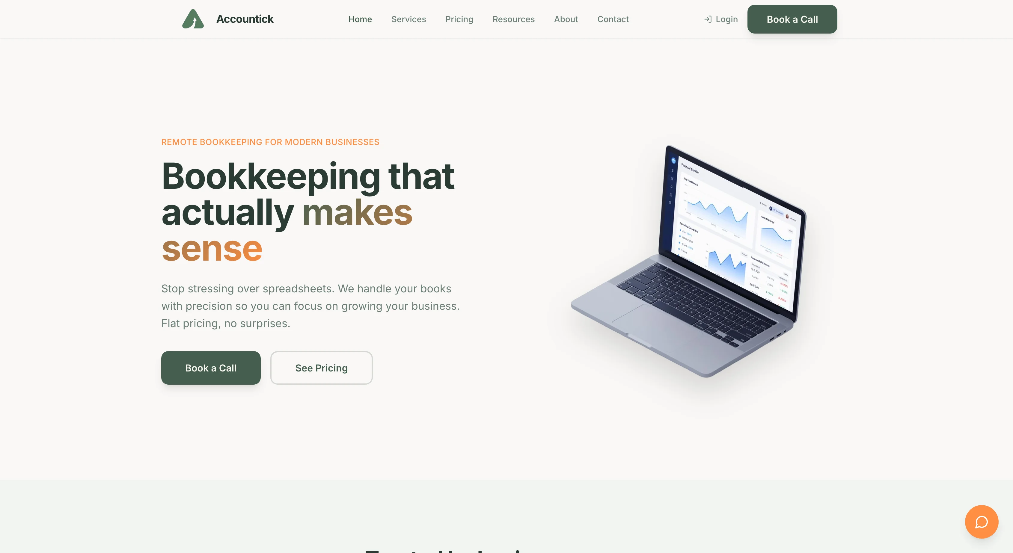 Accountick homepage